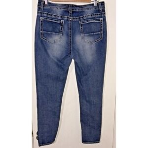 Faded Glory Women's Skinny Jeans Size 12A Blue Mid Rise Medium Wash 5-Pocket